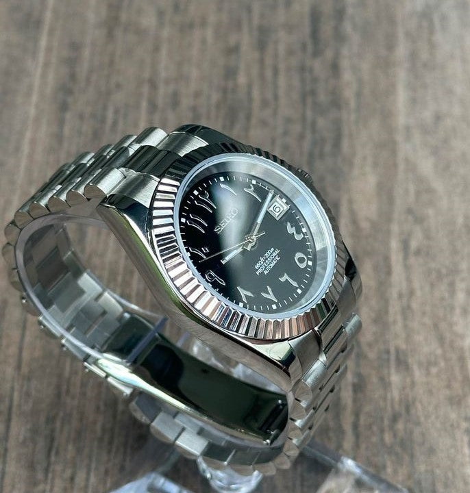 Seiko SilverBlack Arabic Mod