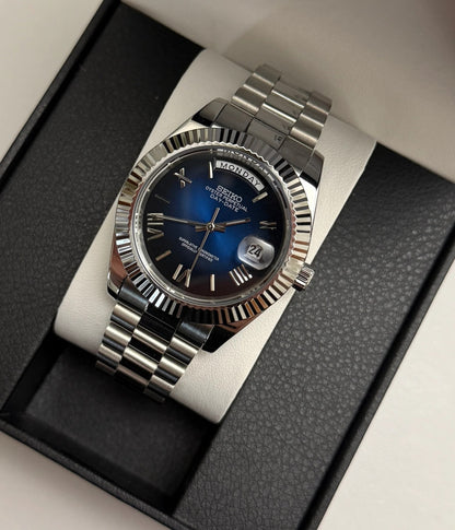 Seiko Roman Blue Datejust Mod