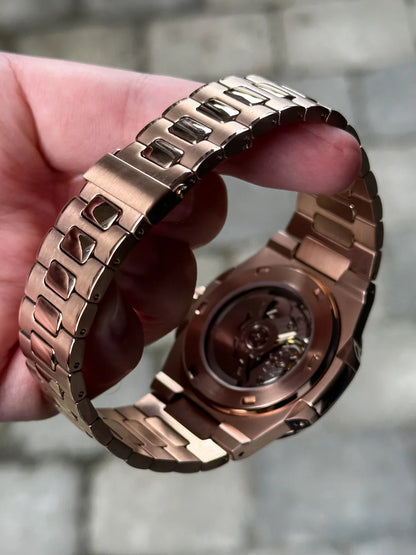NAUTILUS MOD ROSE GOLD (Brown DIAL OPEN HEART )