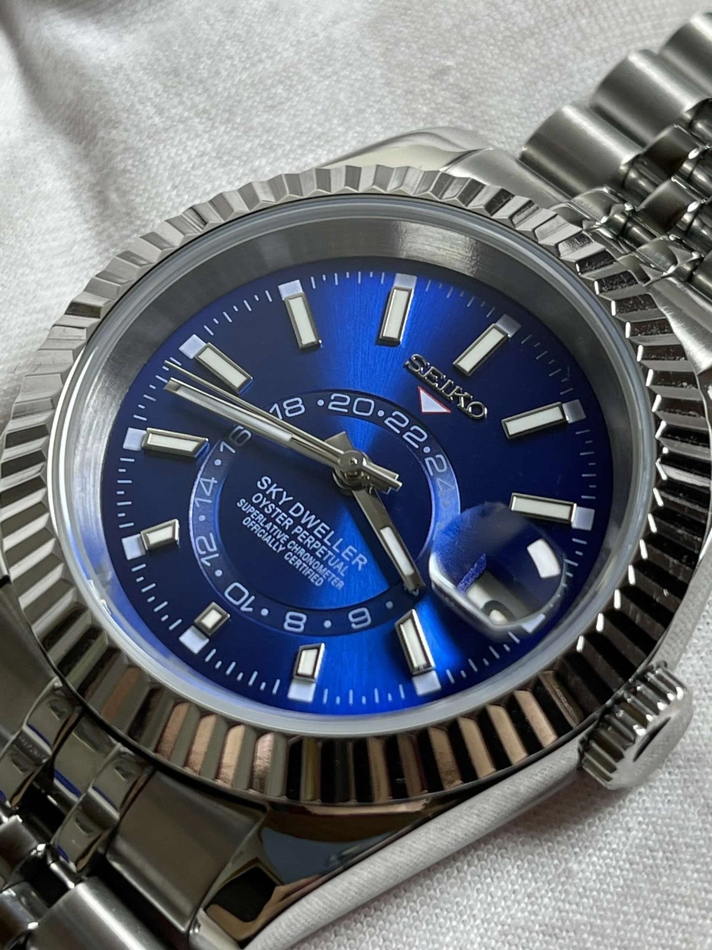 Seiko SKYDWELLER Blue Mod