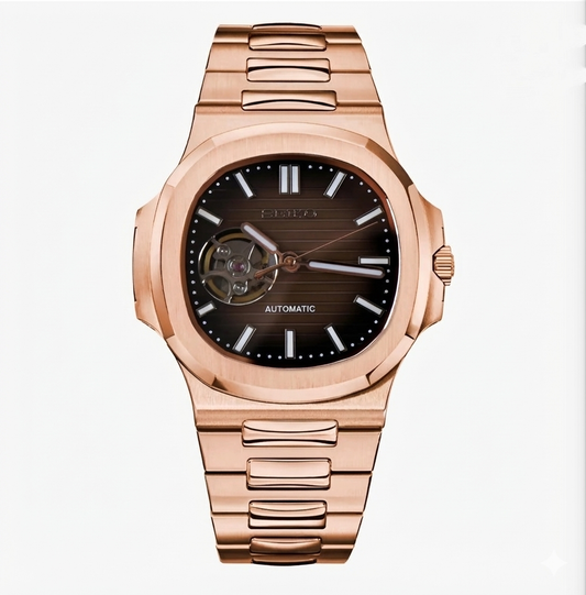 NAUTILUS MOD ROSE GOLD (Brown DIAL OPEN HEART )
