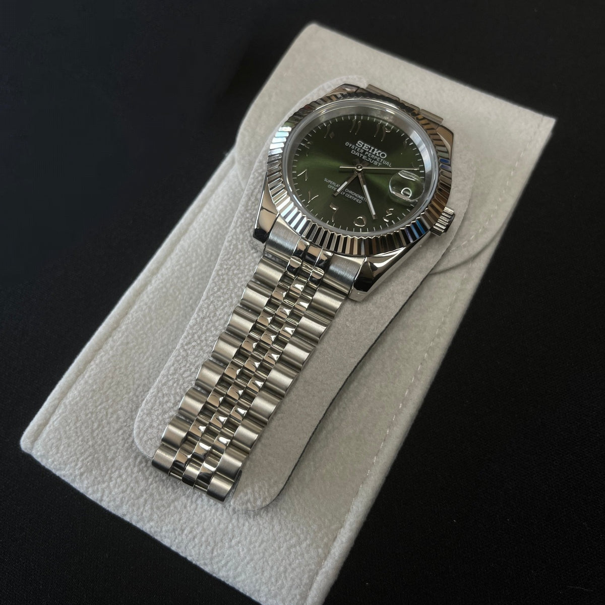 Seiko Olive Green Arabic mod