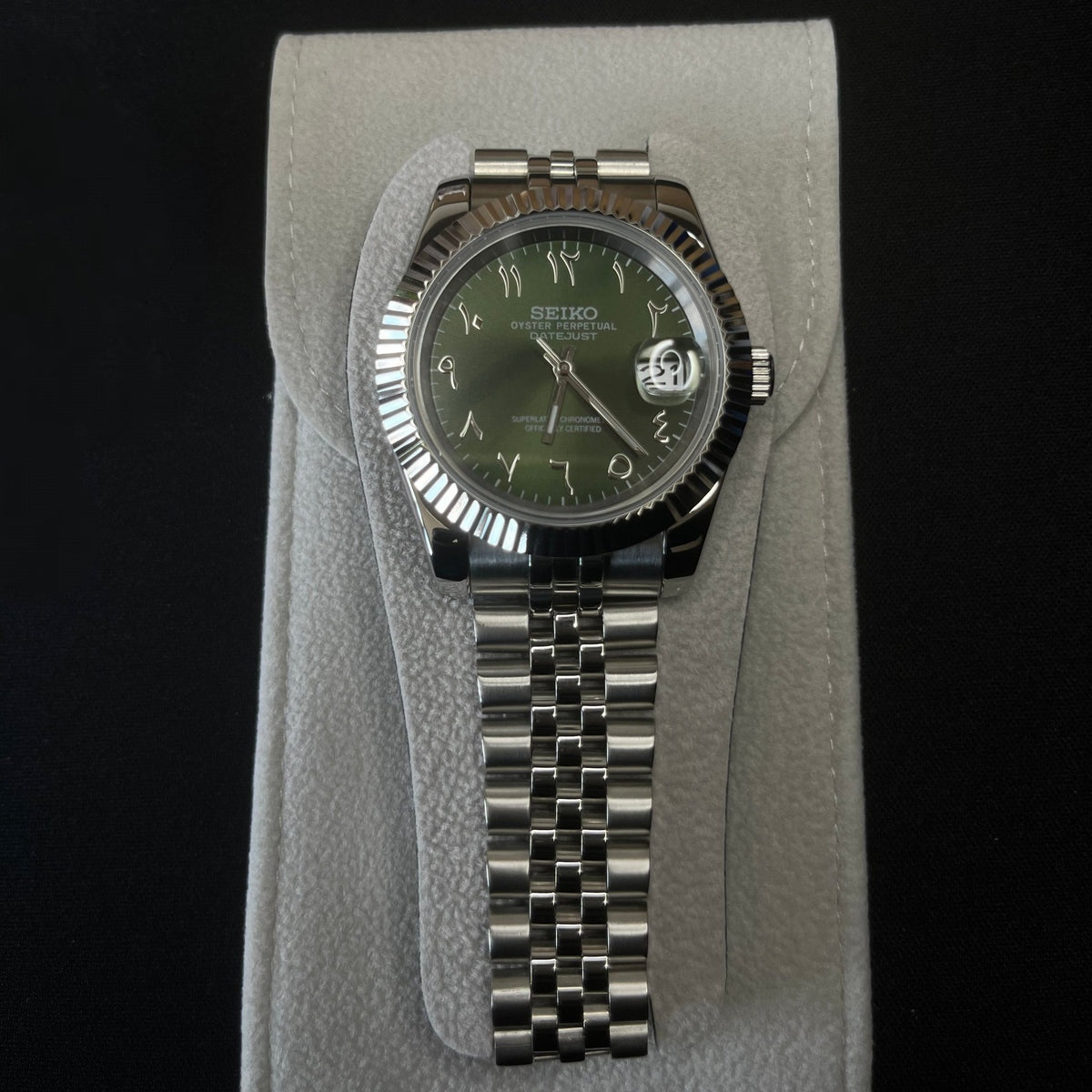 Seiko Olive Green Arabic mod