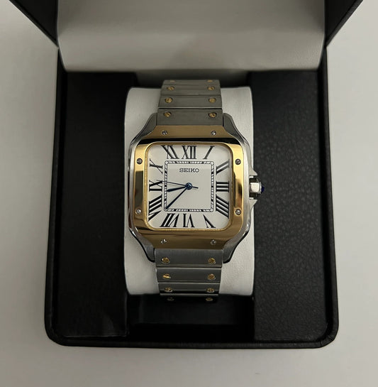 Seiko Santos Two-Tone White Dial Mod