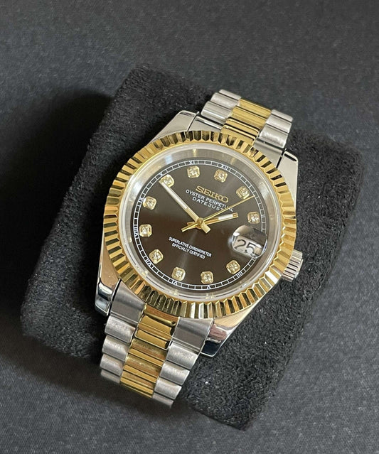 Seiko Two-Tone Gold Diamond Mod