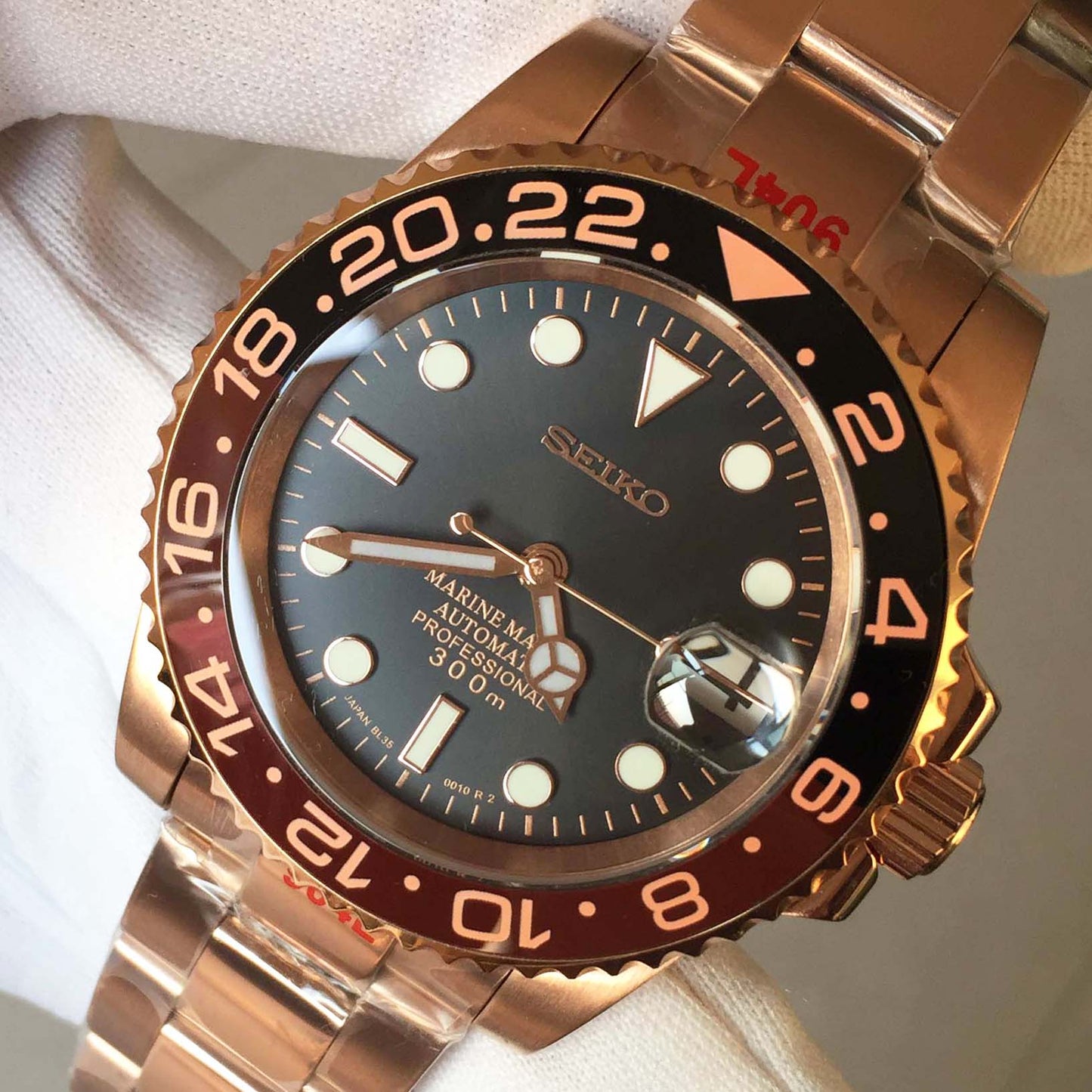 Seiko Two-Tone GMT Rootbeer Mod