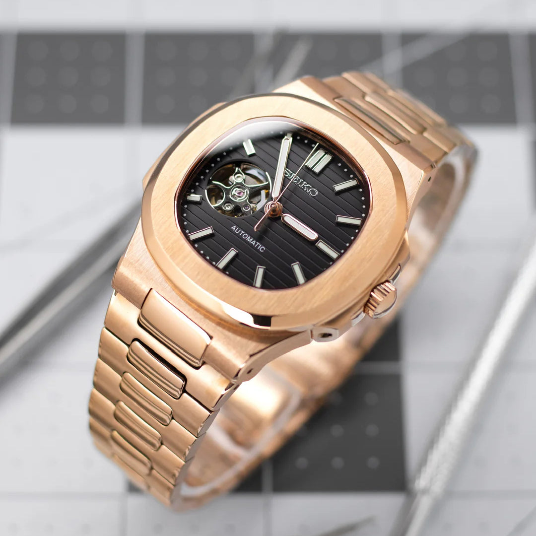 Seiko Nautilus Open Heart Gold Mod