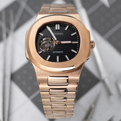 Seiko Nautilus Open Heart Gold Mod