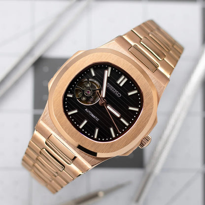 Seiko Nautilus Open Heart Gold Mod