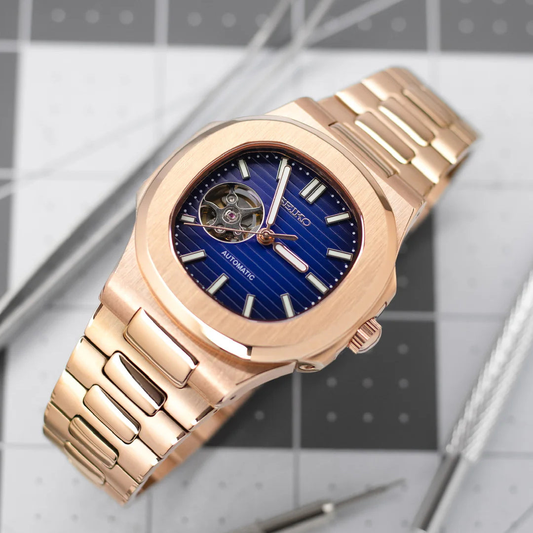Seiko Nautilus Open Heart Gold Mod
